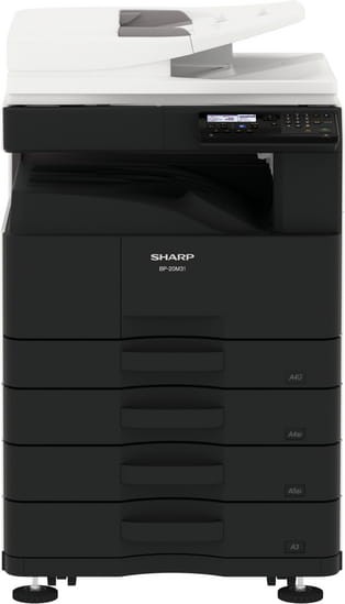 SHARP BP-20M31 - widok z przodu z szufladami