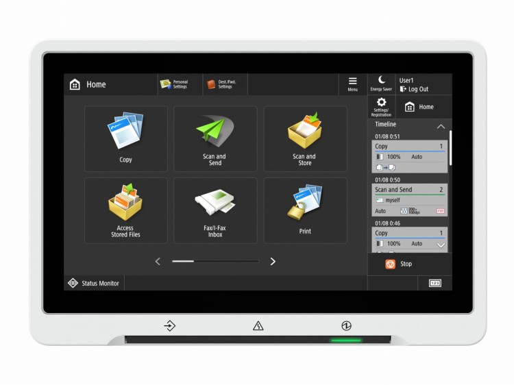 Canon imageRUNNER ADVANCE DX 4935i - widok wyświetlacza