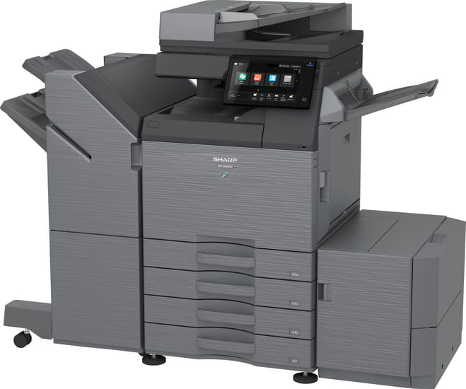 SHARP BP-50M65 z opcjami - widok 3d
