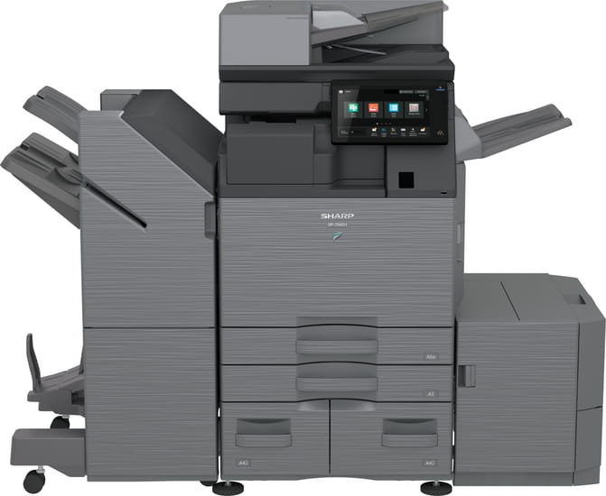 SHARP BP-70M65 z opcjami - widok z przodu