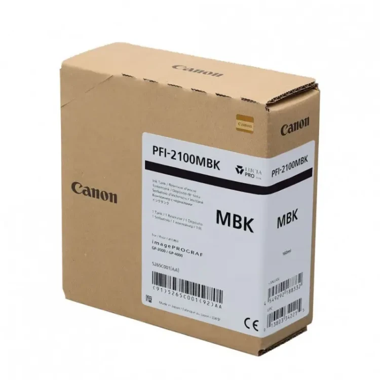 Tusz Canon PFI-2100 MBK | matte black - czarny matowy | CF5265C001AA | ORYGINALNY