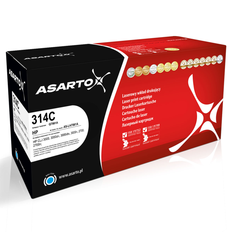 EOL Toner Asarto AS-LH7561A do HP 314C | Q7561A | 3500 str. | cyan