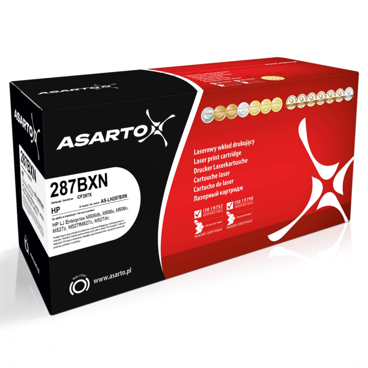 Toner Asarto AS-LH287BXN do HP 287BXN | CF287X | 18000 str. | black