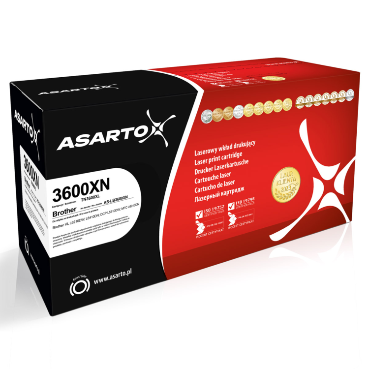 Toner Asarto AS-LB3600XN do Brother 3600XN | TN3600XL | 6000str. | black