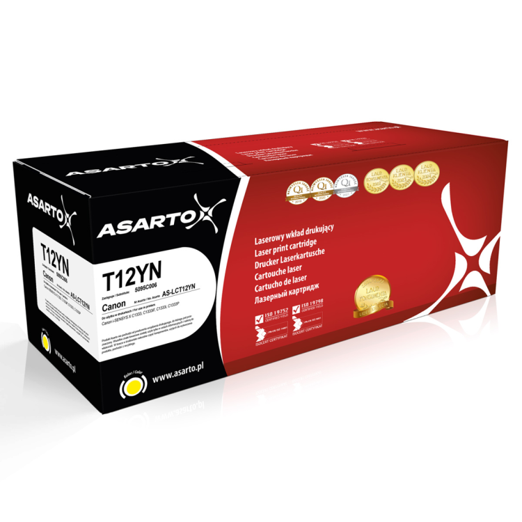 Toner Asarto AS-LCT12YN do Canon T12YN | 5095C006 | 5300 str. | yellow