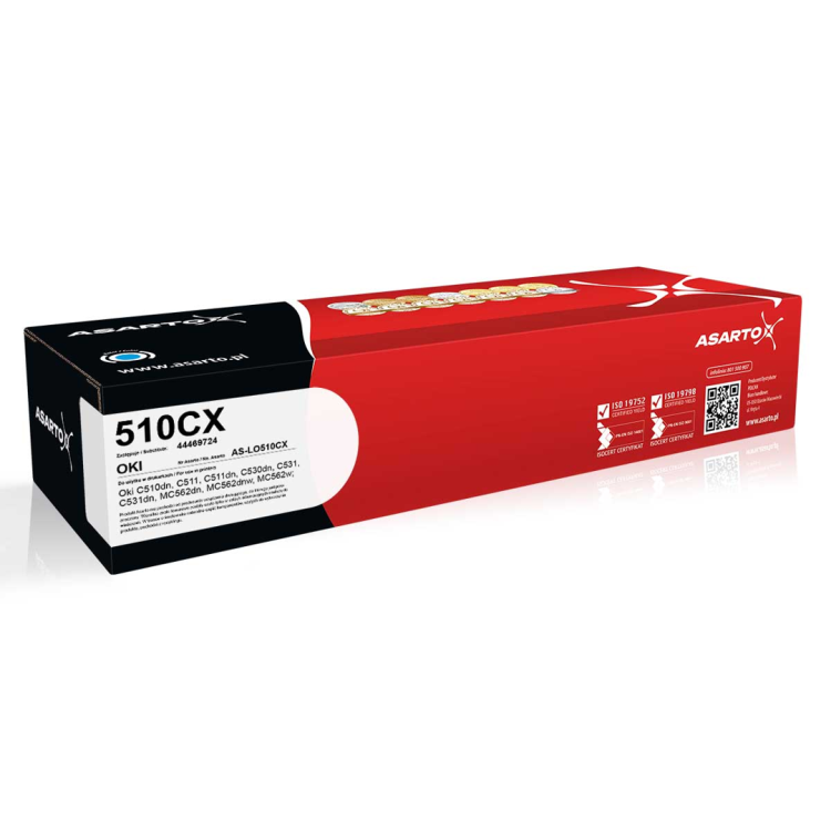 EOL Toner Asarto AS-LO510CX do Oki 510CX | 44469724 | 5000 str. | cyan