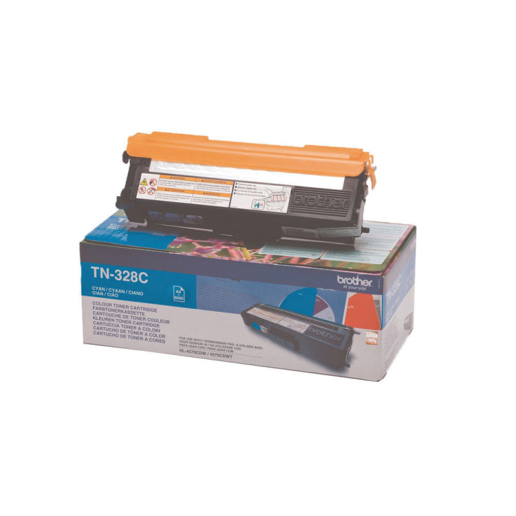 Toner Brother TN328C do HL-4570CDW/DCP9270CDN/MFC9970CDW | 6 000 str. | cyan