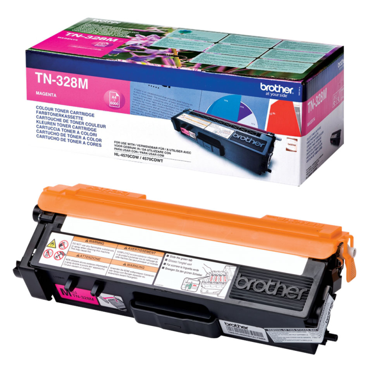 Toner Brother TN328M do HL-4570CDW/DCP9270CDN/MFC9970CDW | 6 000 str. | magenta