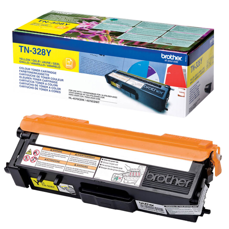 Toner Brother TN328Y do HL-4570CDW/DCP9270CDN/MFC9970CDW | 6 000 str. | yellow