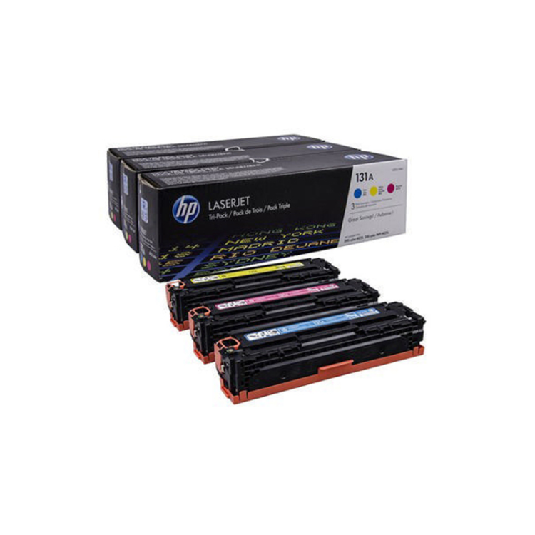 Zestaw trzech tonerów HP 131A do LaserJet Pro M251/276 | 3 x 1 800 str. | CMY U0SL1AM