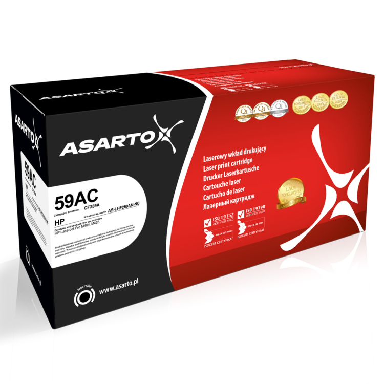 Toner Asarto do HP 59X | CF259X | 10000 str. | black | bez chipa AS-LHF259XN-NC
