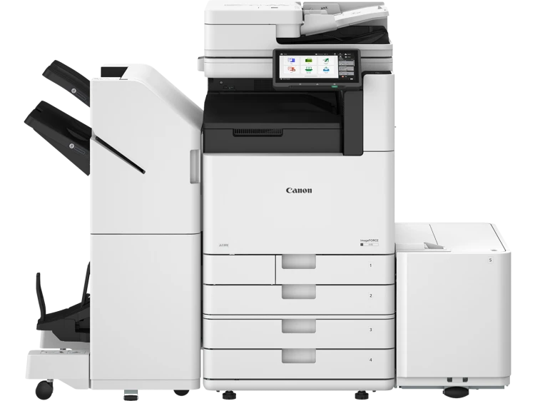 Drukarka Canon serii iF 4100 - widok z przodu z opcjami