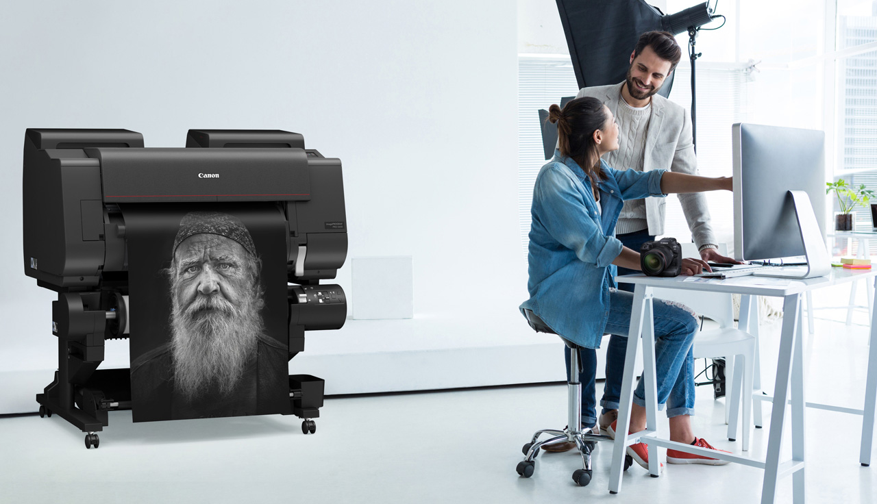 Ploter Canon serii PRO w biurze