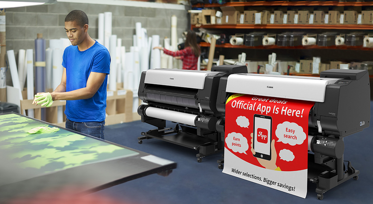 Widok dwóch ploterów CAD